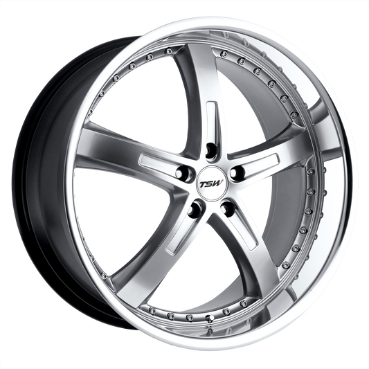 TSW JARAMA 20X8.5 20 5X120/5X4.72 HYPER SILVER W/ MIRROR CUT LIP
