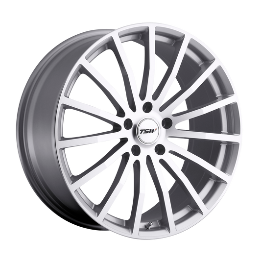 TSW MALLORY 20X8.5 35 5X120/5X4.72 SILVER W/ MIRROR CUT FACE