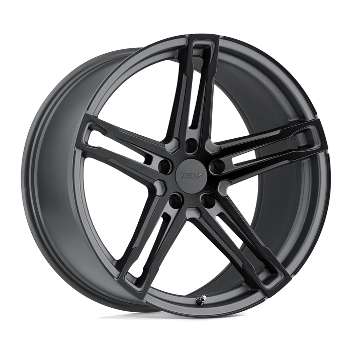 TSW MECHANICA 18X9.5 39 5X120/5X4.72 MATTE GUNMETAL W/ MATTE BLACK FACE