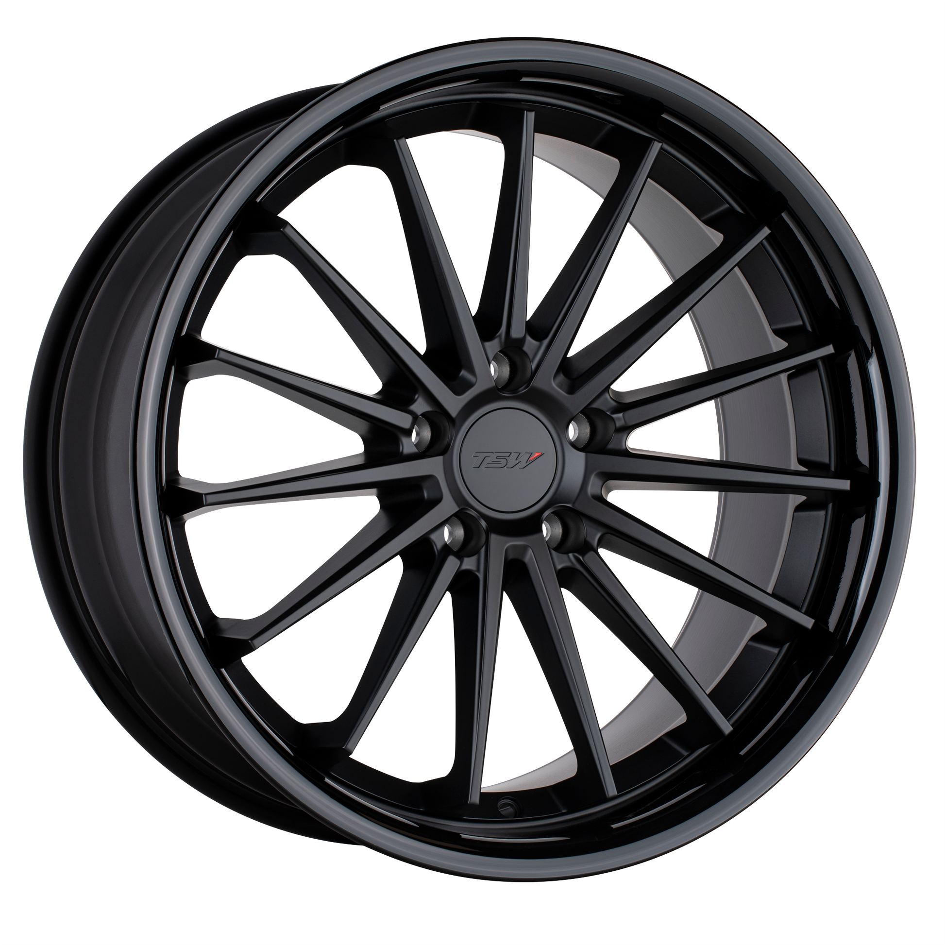 TSW MARINA 18X8.5 35 5X120/5X4.72 MATTE BLACK W/ GLOSS BLACK LIP