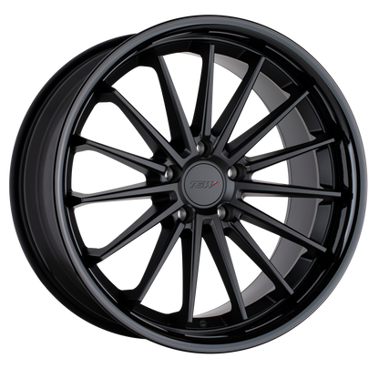 TSW MARINA 18X8.5 35 5X120/5X4.72 MATTE BLACK W/ GLOSS BLACK LIP