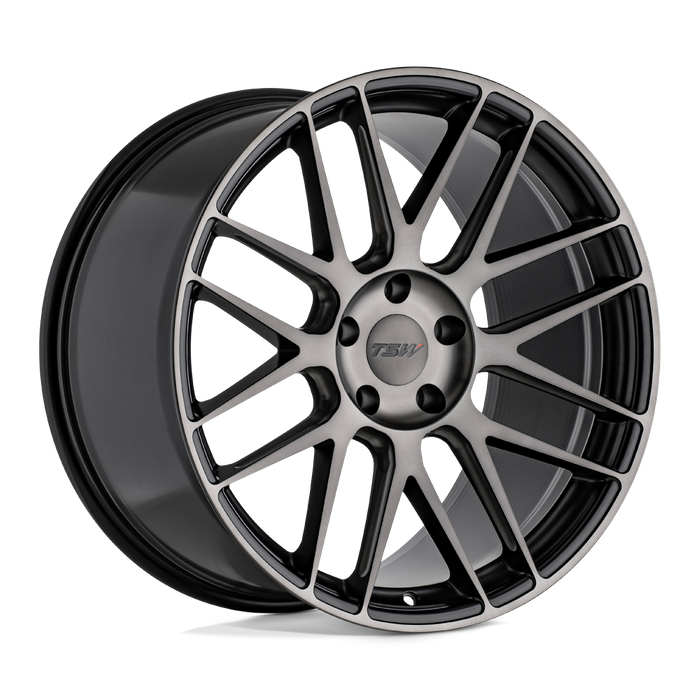 TSW NORD 19X8.5 35 5X120/5X4.72 SEMI GLOSS BLACK MILLED-MACHINED DARK TINT FACE