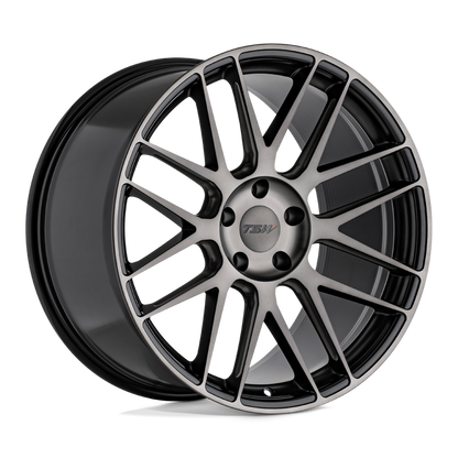 TSW NORD 19X8.5 35 5X120/5X4.72 SEMI GLOSS BLACK MILLED-MACHINED DARK TINT FACE