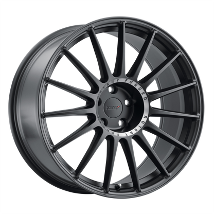 TSW PADDOCK 17X8 40 5X105/5X105 SEMI GLOSS BLACK W/ MACHINED TINTED RING
