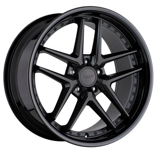TSW PREMIO 20X8.5 20 5X120/5X4.72 MATTE BLACK W/ GLOSS BLACK LIP