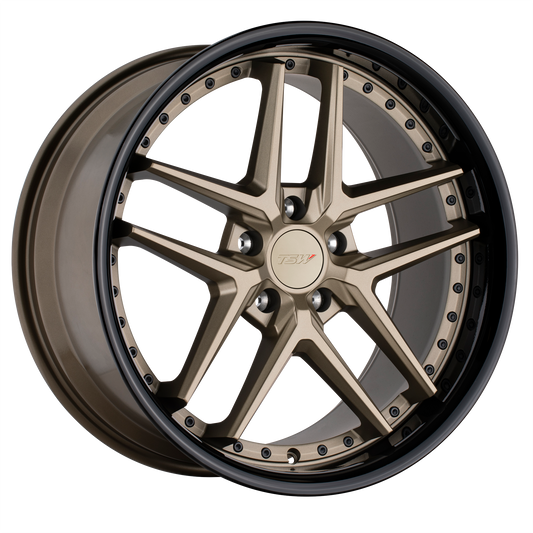TSW PREMIO 20X8.5 20 5X120/5X4.72 MATTE BRONZE W/ GLOSS BLACK LIP