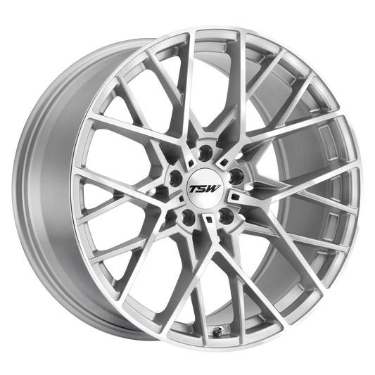TSW SEBRING 20X10 40 5X120/5X4.72 SILVER W/ MIRROR CUT FACE