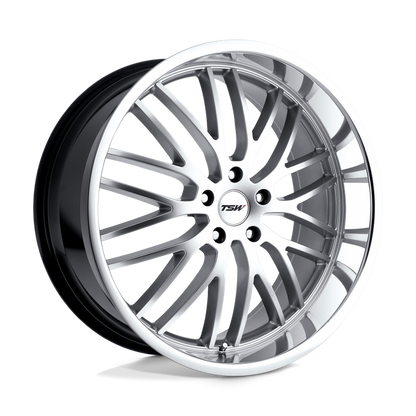 TSW SNETTERTON 18X8 40 5X110/5X110 HYPER SILVER W/ MIRROR CUT LIP