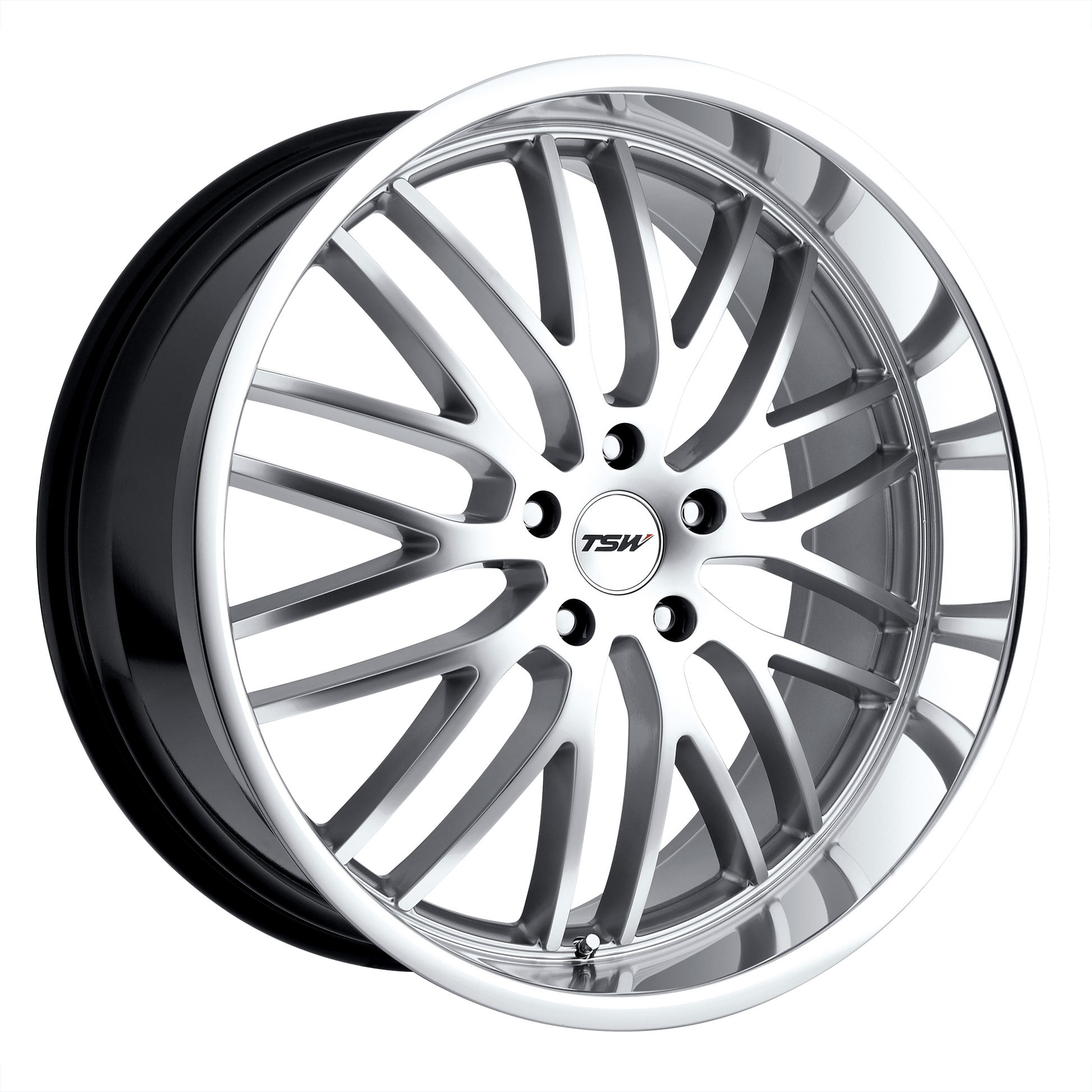 TSW SNETTERTON 18X8 40 5X108/5X4.25 HYPER SILVER W/ MIRROR CUT LIP