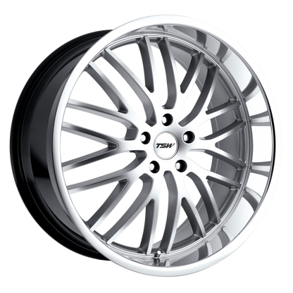 TSW SNETTERTON 17X8 40 5X110/5X110 HYPER SILVER W/ MIRROR CUT LIP