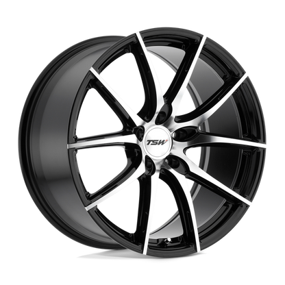 TSW SPRINT 19X8.5 15 5X120/5X4.72 GLOSS BLACK W/ MIRROR CUT FACE