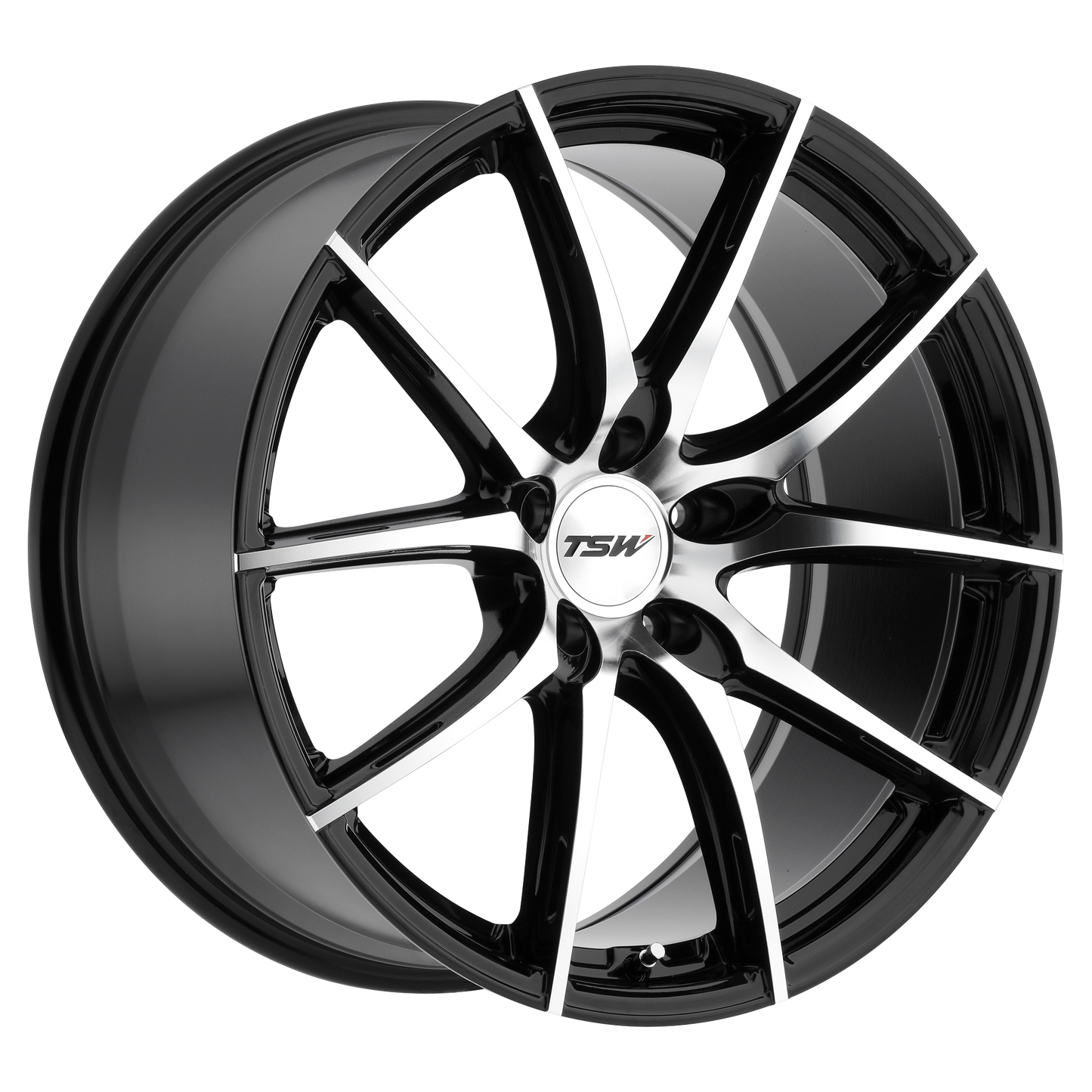 TSW SPRINT 19X9.5 35 5X112/5X112 GLOSS BLACK W/ MIRROR CUT FACE