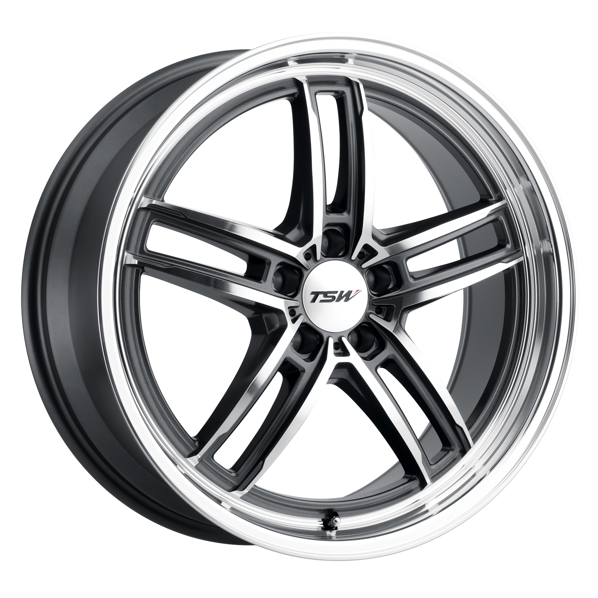 TSW SUZUKA 20X10 20 5X120/5X4.72 GLOSS GUNMETAL W/ MIRROR CUT FACE & LIP