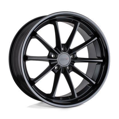 TSW SWEEP 19X8.5 20 5X120/5X4.72 MATTE BLACK W/ GLOSS BLACK LIP