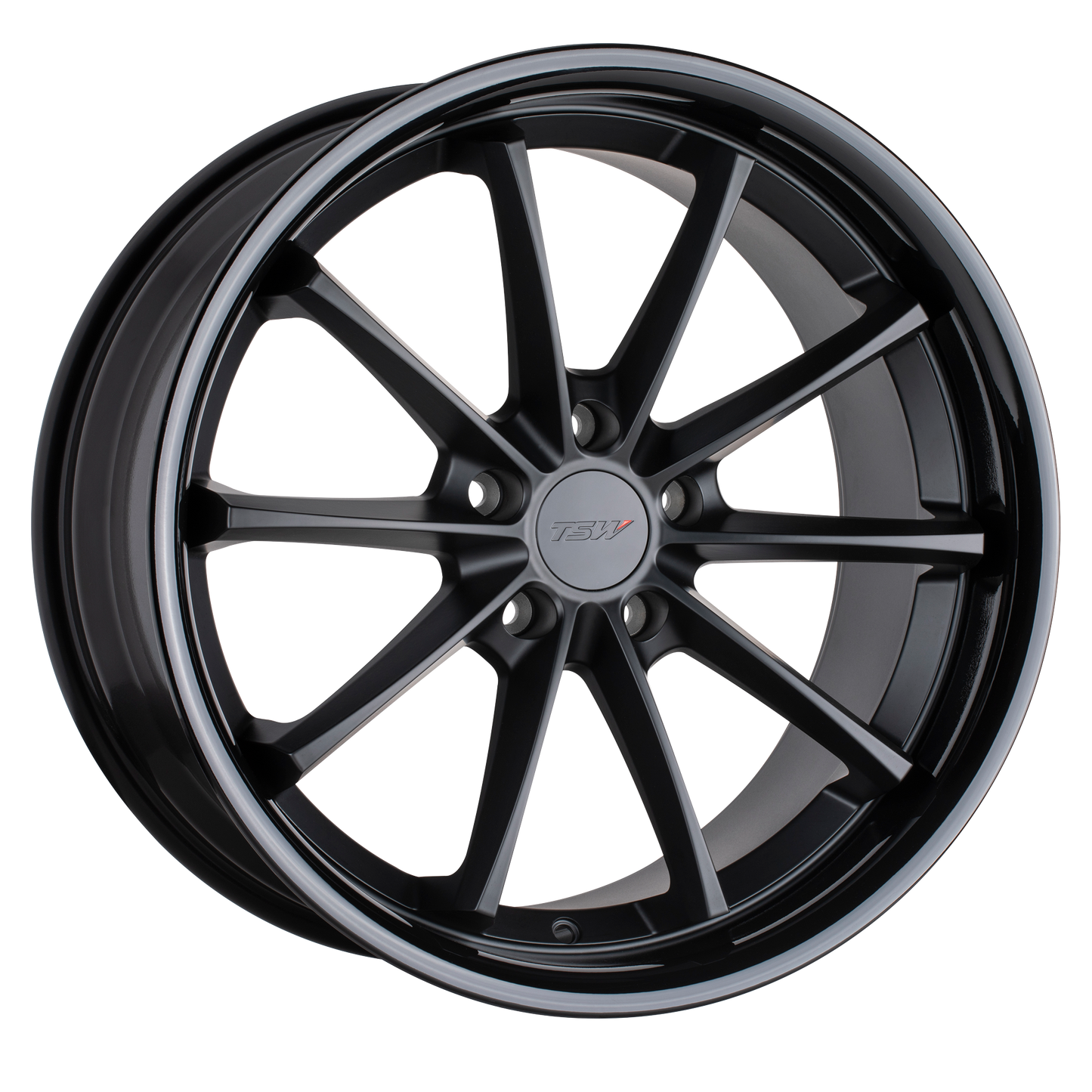 TSW SWEEP 19X9.5 40 5X120/5X4.72 MATTE BLACK W/ GLOSS BLACK LIP