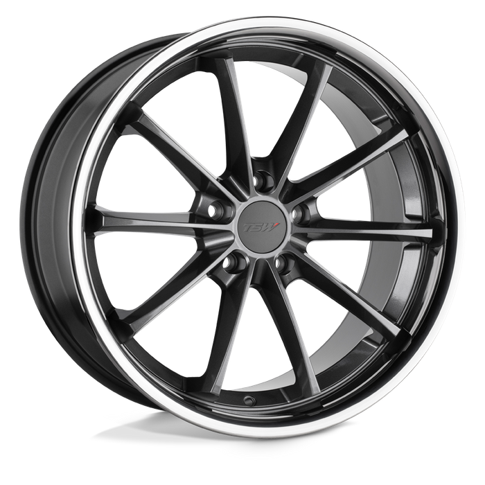 TSW SWEEP 18X8.5 35 5X120/5X4.72 GLOSS GUNMETAL W/ STAINLESS LIP