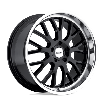 TSW TREMBLANT 18X8 20 5X120/5X4.72 GLOSS BLACK W/ MIRROR CUT LIP