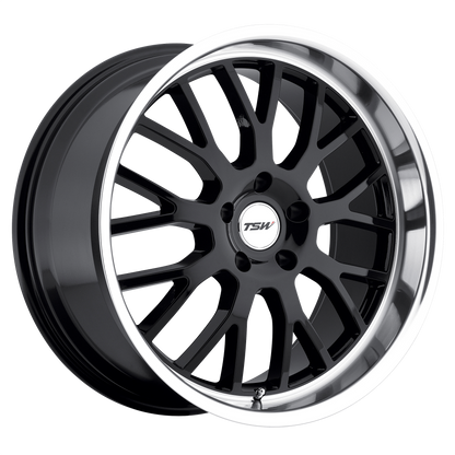 TSW TREMBLANT 20X10 35 5X120/5X4.72 GLOSS BLACK W/ MIRROR CUT LIP