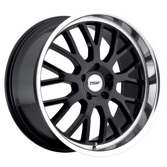 TSW TREMBLANT 19X9.5 35 5X120/5X4.72 GLOSS BLACK W/ MIRROR CUT LIP