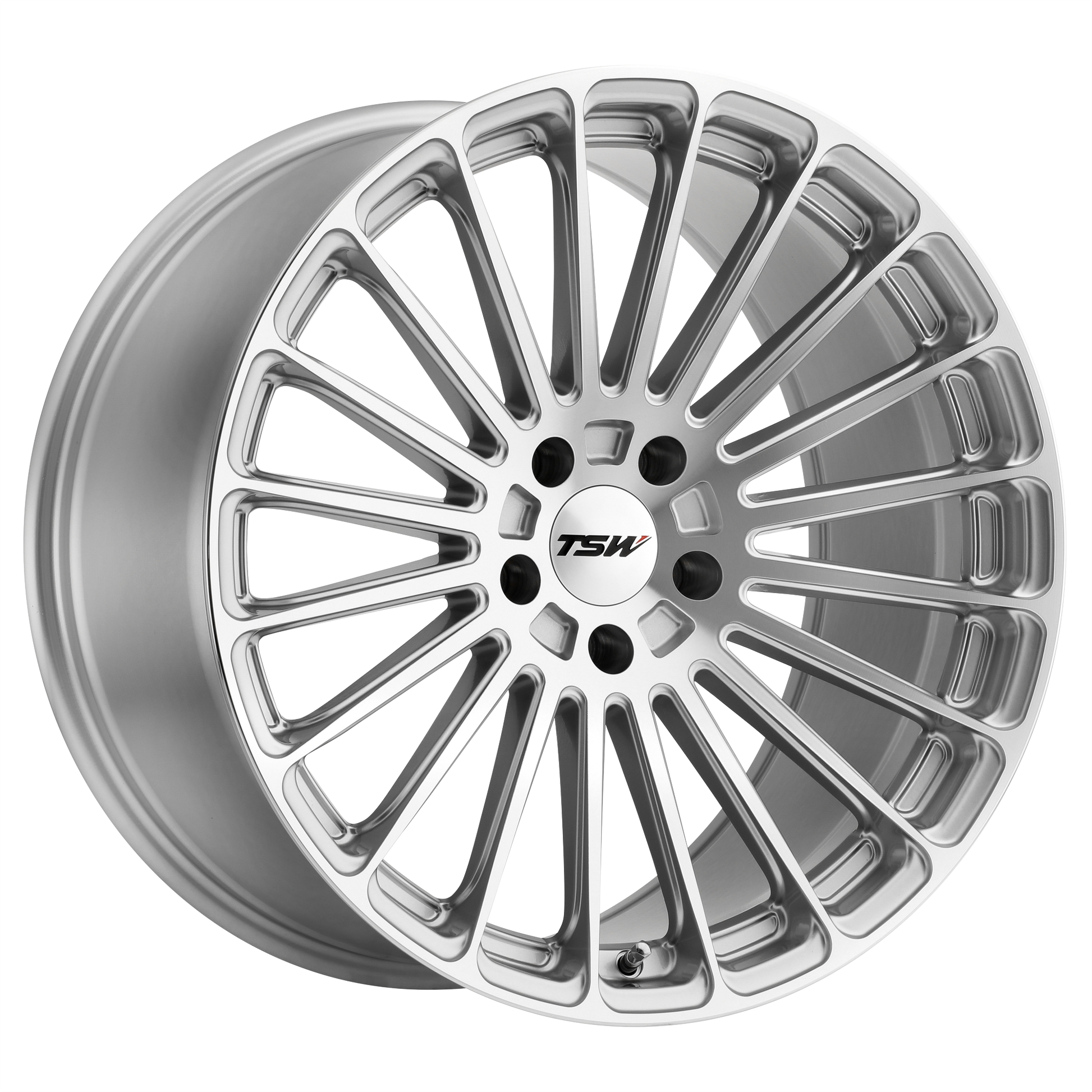 TSW TURBINA 17X8 40 5X108/5X4.25 TITANIUM SILVER W/ MIRROR CUT FACE