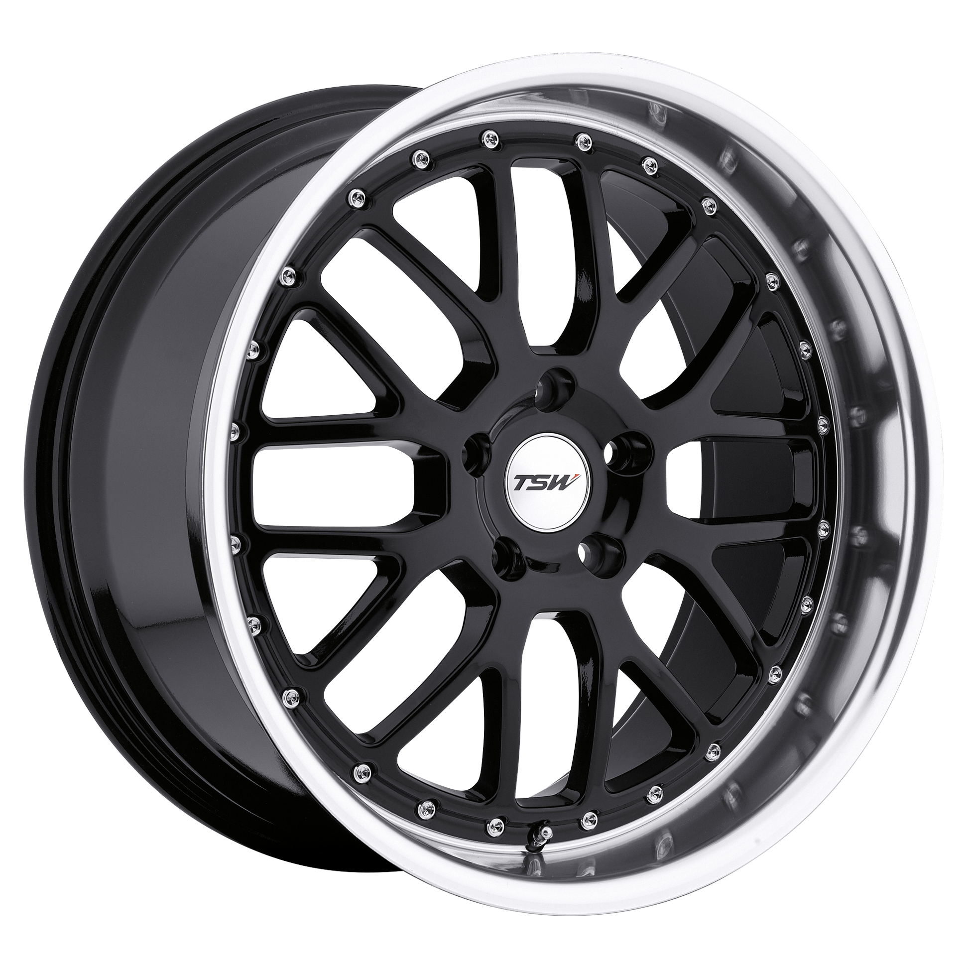 TSW VALENCIA 20X8.5 20 5X120/5X4.72 GLOSS BLACK W/ MIRROR CUT LIP