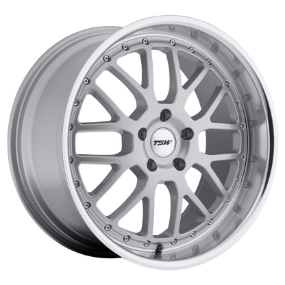 TSW VALENCIA 20X8.5 20 5X120/5X4.72 SILVER W/ MIRROR CUT LIP