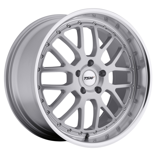 TSW VALENCIA 20X10 40 5X114.3/5X4.5 SILVER W/ MIRROR CUT LIP