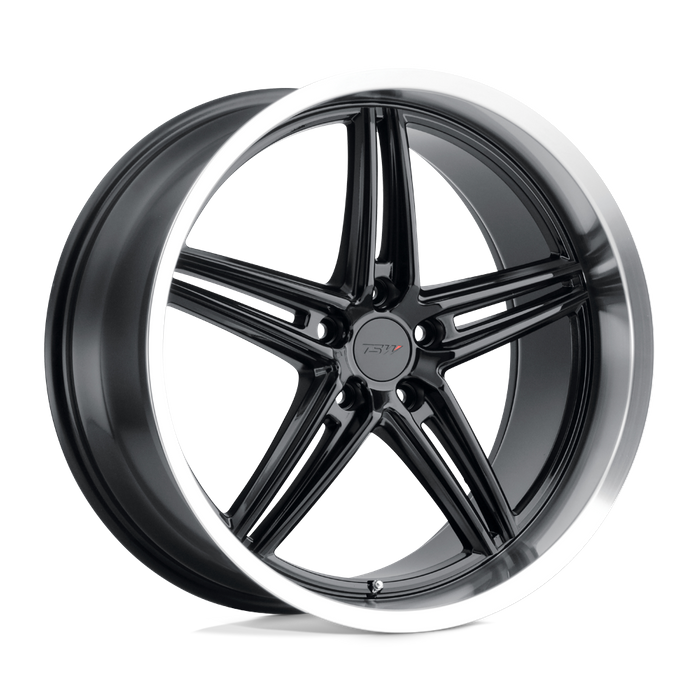 TSW VARIANTE 18X9.5 39 5X114.3/5X4.5 GLOSS BLACK W/ MACHINED LIP