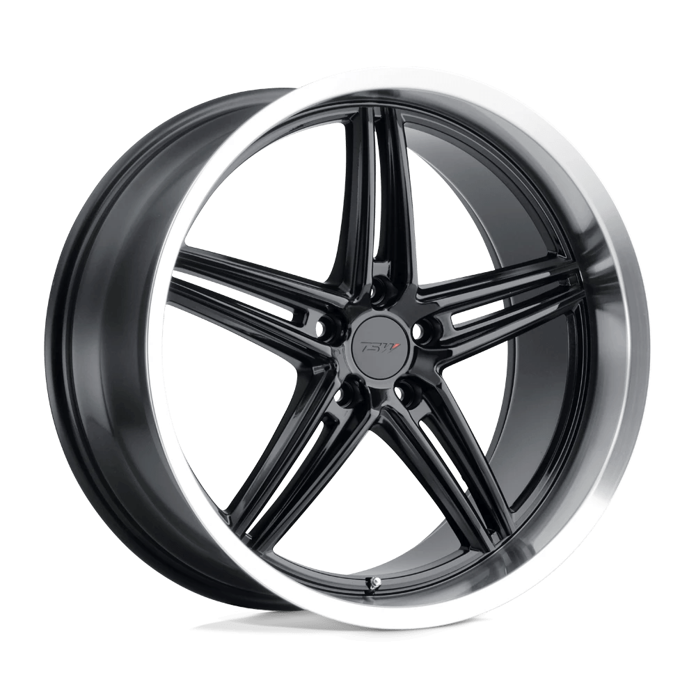 TSW VARIANTE 18X9.5 39 5X114.3/5X4.5 GLOSS BLACK W/ MACHINED LIP