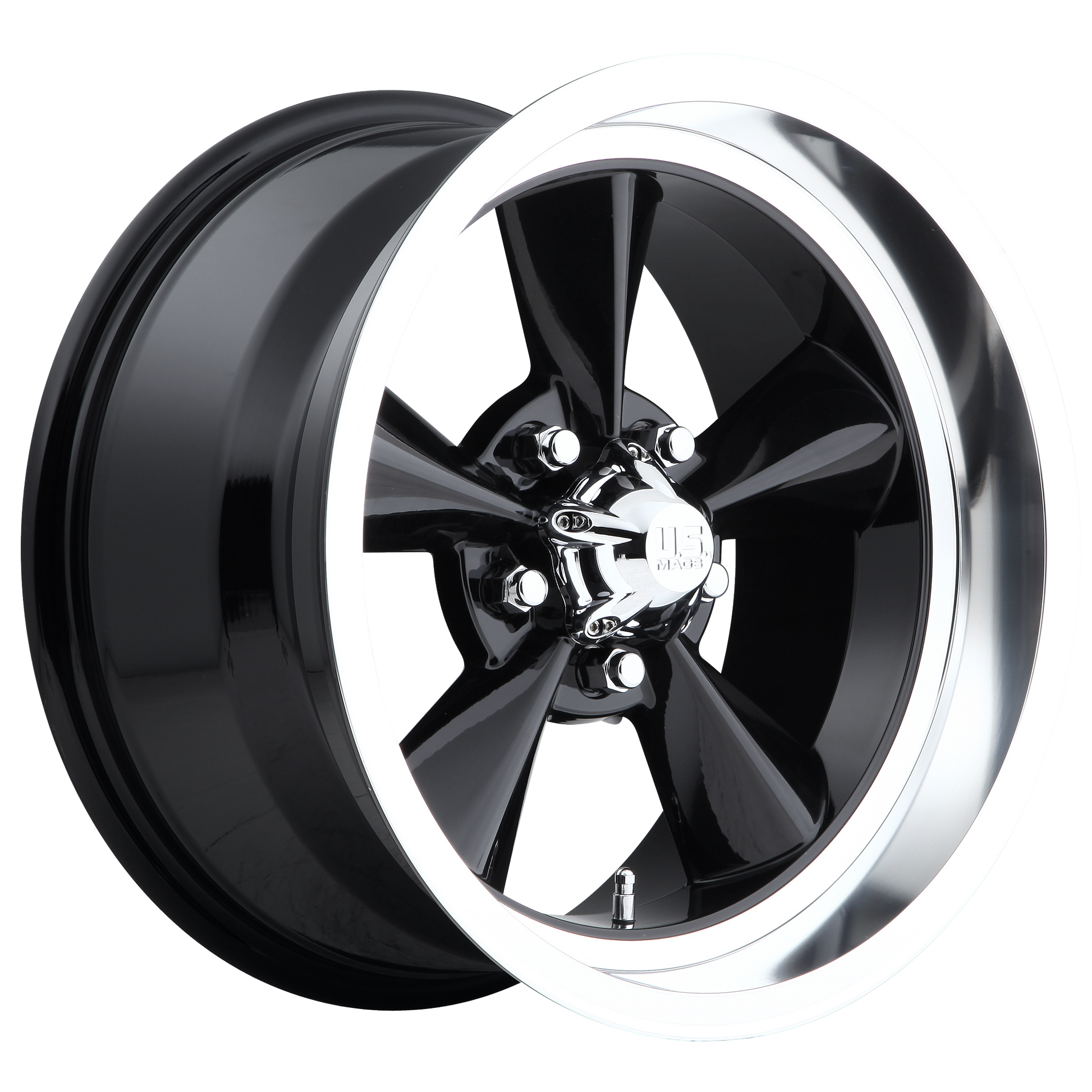 US Mag 1PC U107 STANDARD 18x8 1 5x120.65/5x4.75 GLOSS BLACK