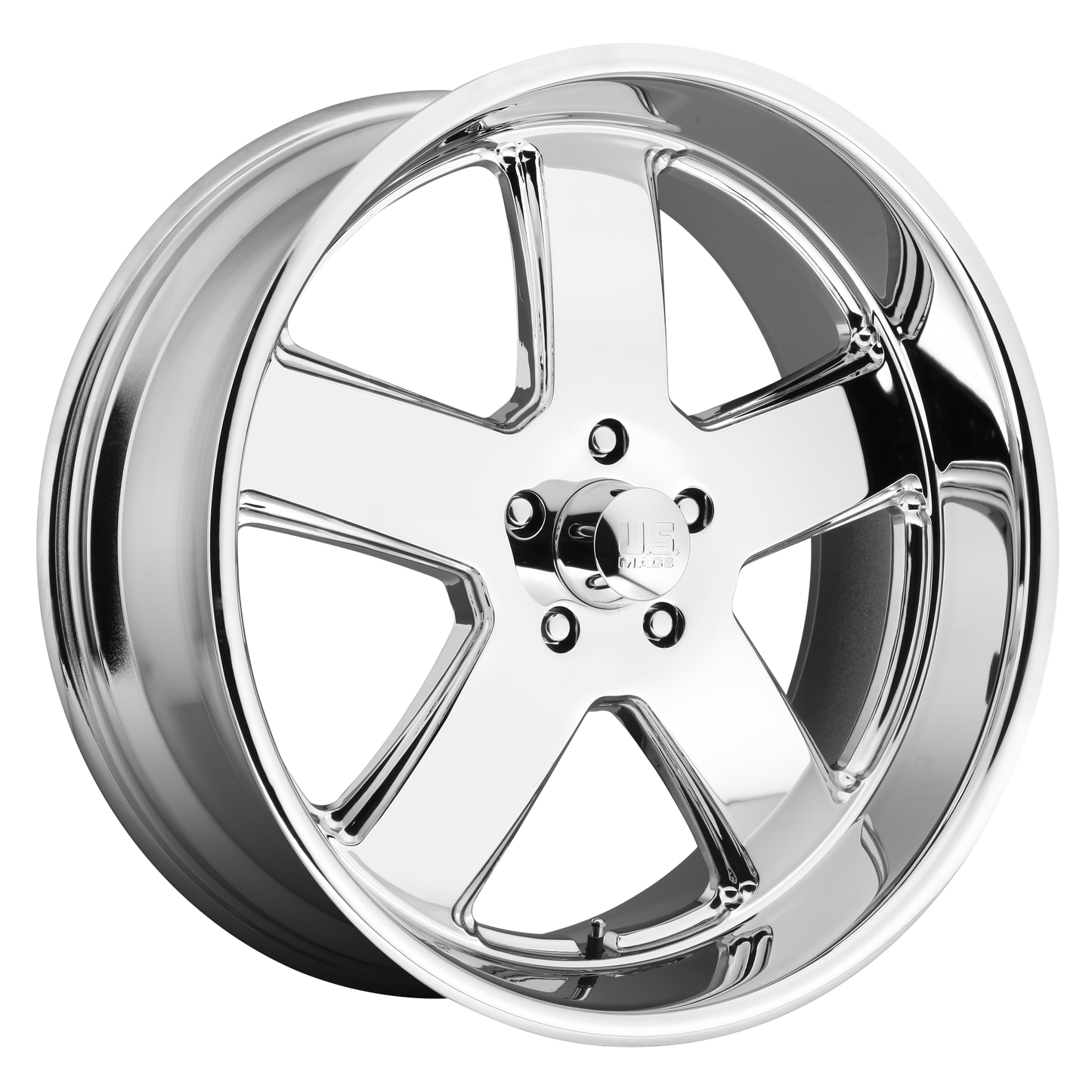 US Mag 1PC U116 HUSTLER 20x9.5 1 5x127/5x5.0 CHROME PLATED
