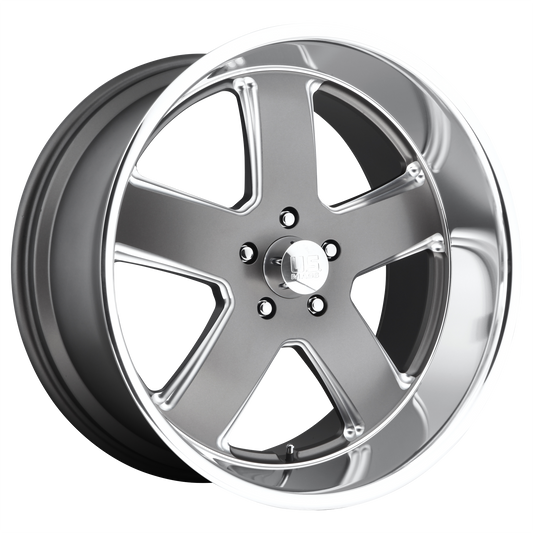 US Mag 1PC U118 HUSTLER 22x9 1 5x127/5x5.0 MATTE GUN METAL