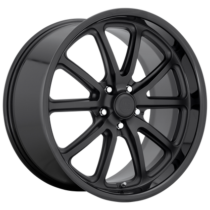 US Mag 1PC U123 RAMBLER 22X11 18 5X127 GLOSS BLACK MATTE BLACK