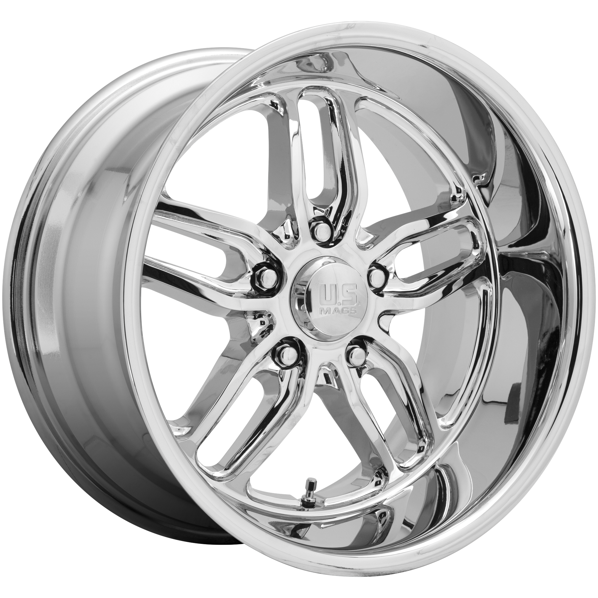 US Mag 1PC U127 CTEN 20x10 1 5x127/5x5.0 CHROME PLATED