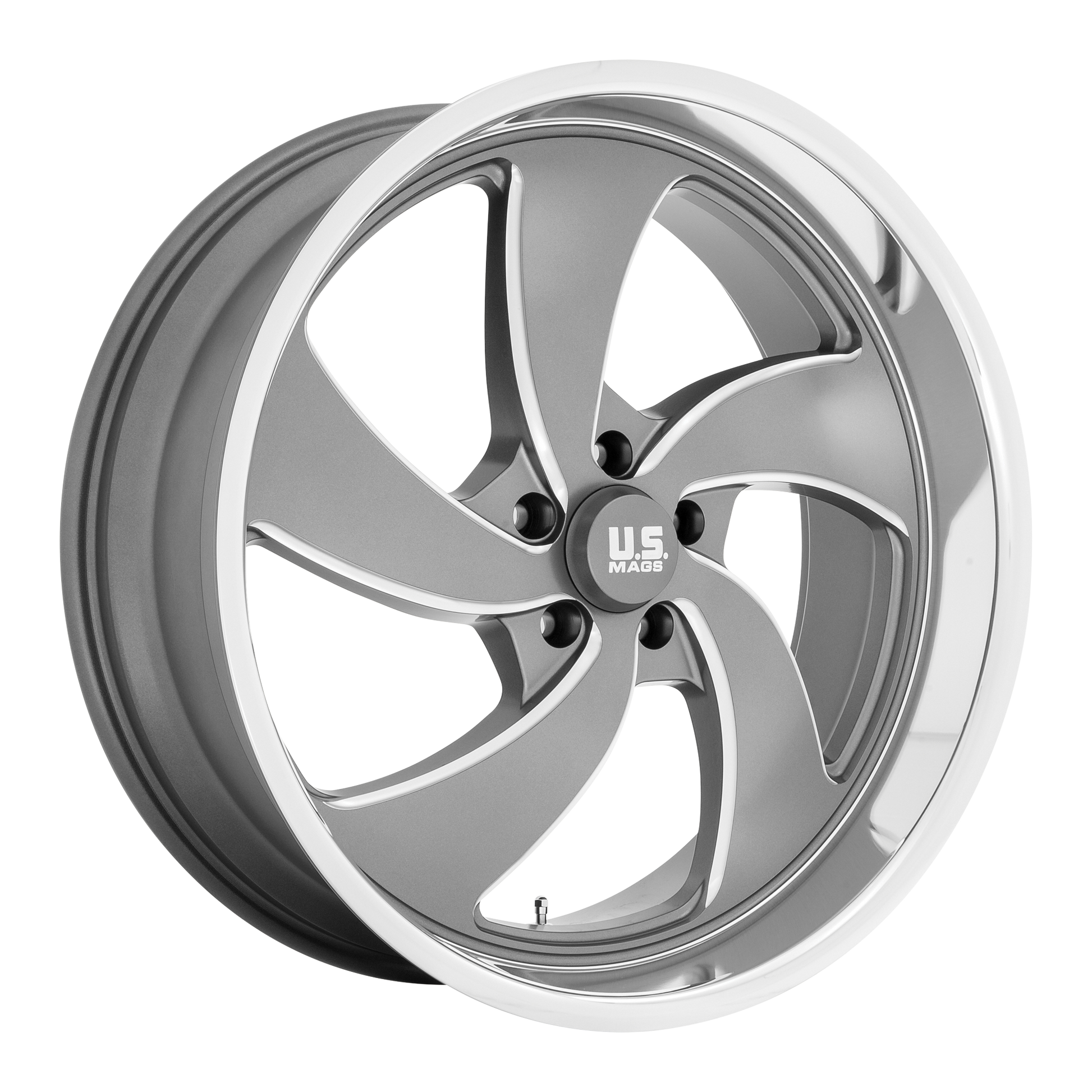 US Mag 1PC U133 DESPERADO 24X10 25 6X139.7 ANTHRACITE MILLED DIAMOND CUT MILLED