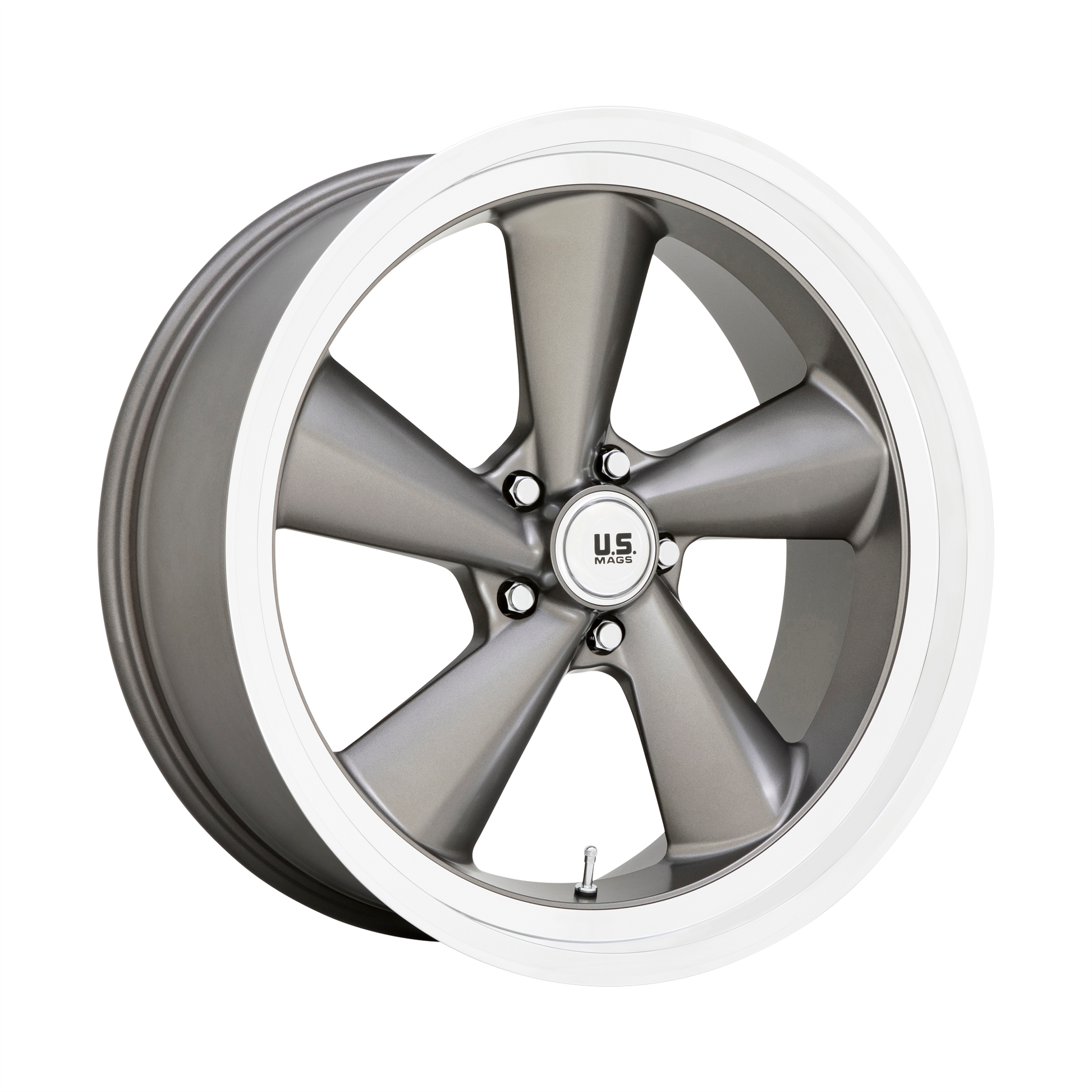 US Mag 1PC U137 TS 22X10.5 0 5X127 ANTHRACITE WITH DIAMOND CUT LIP