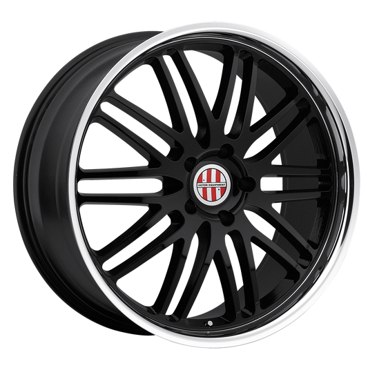Victor Equipment LEMANS 22X10 50 5X130/5X130 GLOSS BLACK W/ MIRROR CUT LIP