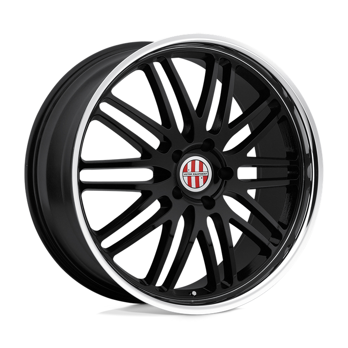 Victor Equipment LEMANS 19X11 52 5X130/5X130 GLOSS BLACK W/ MIRROR CUT LIP