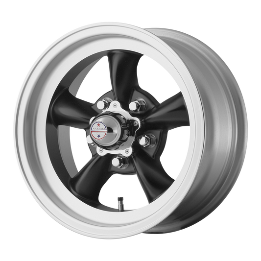 American Racing Vintage VN105 TORQ THRUST D 15x8 0 5x114.3/5x4.5 Satin Black Machined Lip