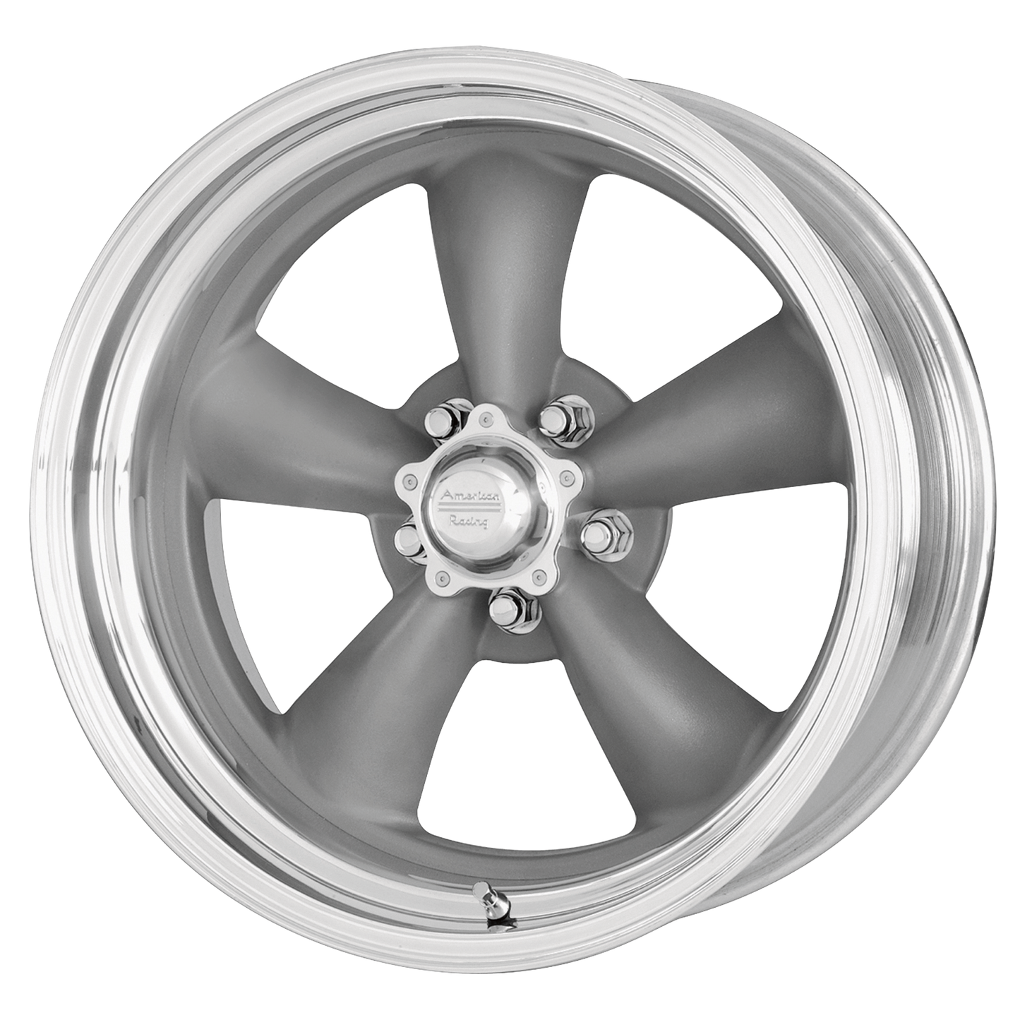 American Racing Vintage VN215 CLASSIC TORQ THRUST II 17X8 14 5X127 MAG GRAY MACHINED LIP