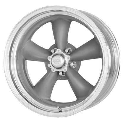 American Racing Vintage VN215 CLASSIC TORQ THRUST II 18X8 0 5X127 MAG GRAY MACHINED LIP