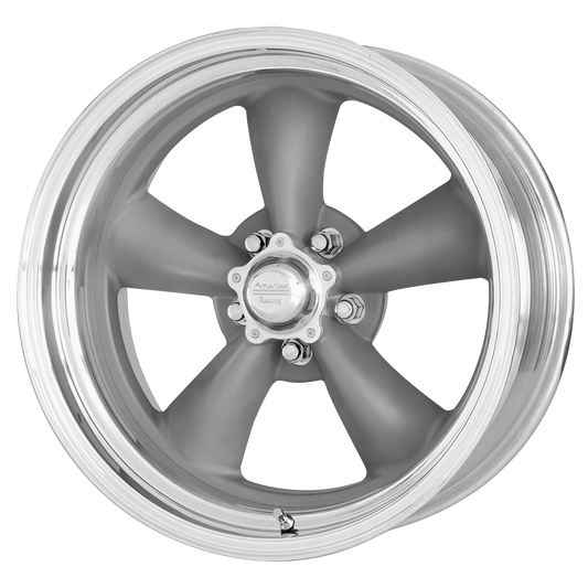 American Racing Vintage VN215 CLASSIC TORQ THRUST II 16X7 0 5X120.65 MAG GRAY MACHINED LIP