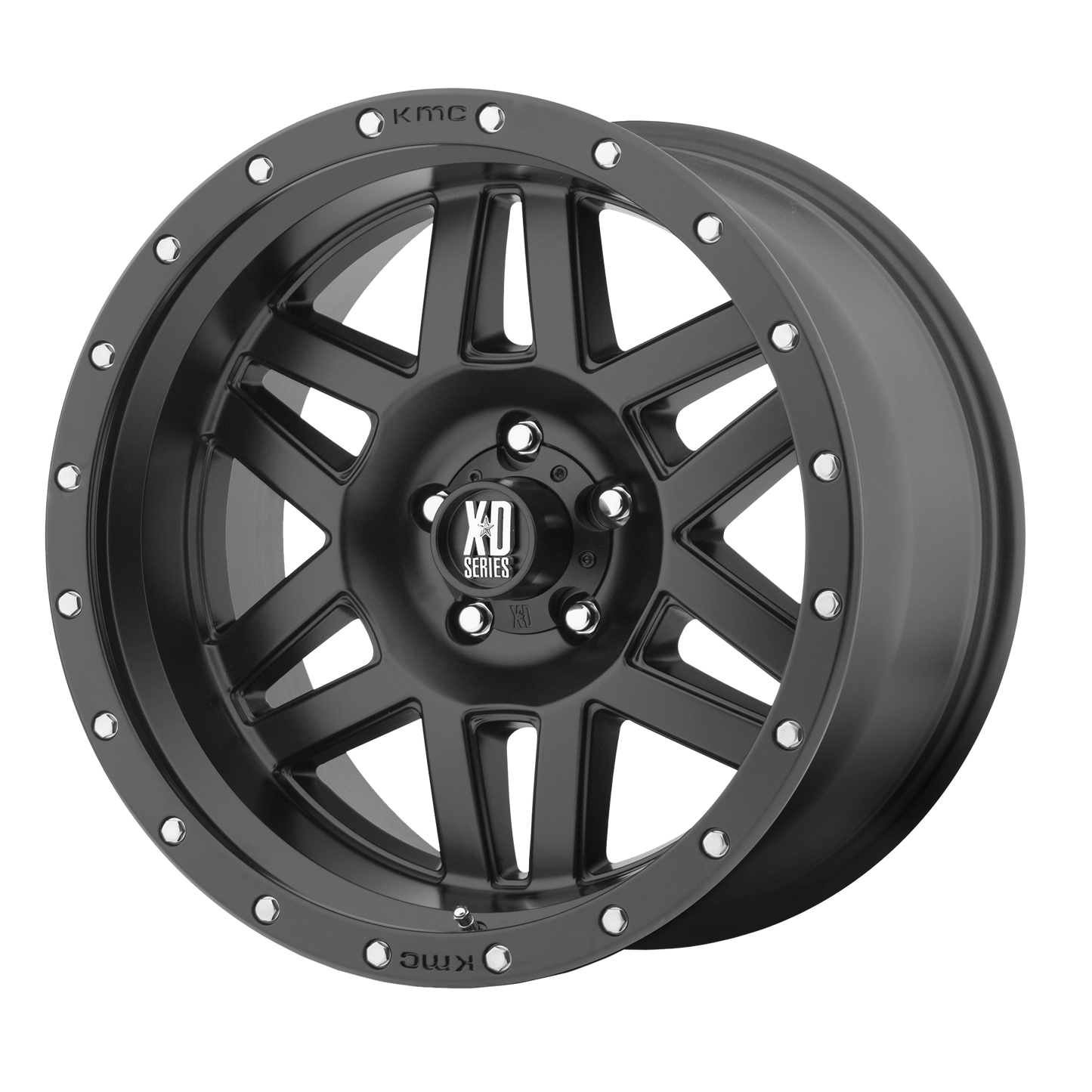 XD XD128 MACHETE 18X9 18 8X180/8X7.1 SATIN BLACK WITH REINFORCING RING