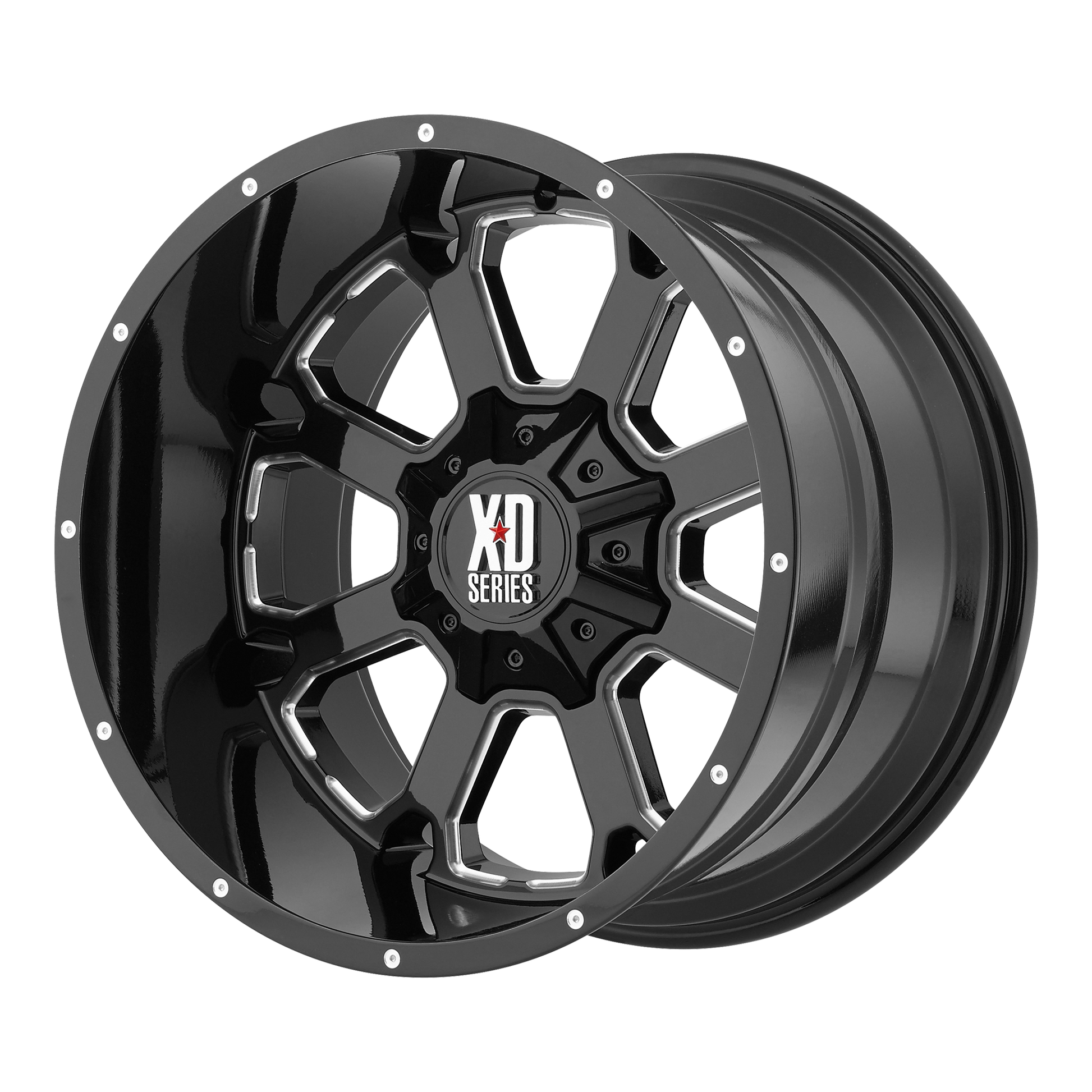 XD XD825 BUCK 25 20x9 25 5x150/5x150 Gloss Black Milled