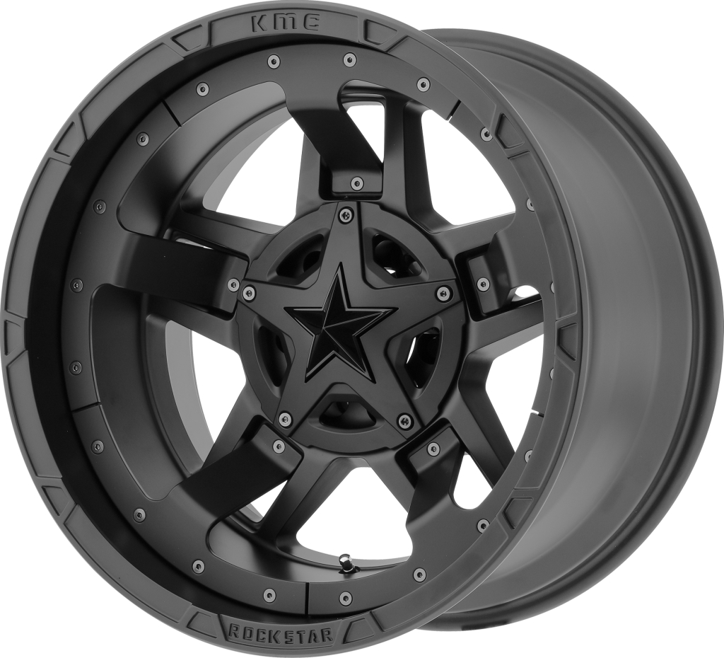 XD827 Rockstar 20x10 -24 8x165.1 (8x6.5) Matte Black With Tires Package