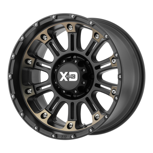XD XD829 HOSS II 17x9 -12 5x127/5x5.0 Satin Black Machined Dark Tint