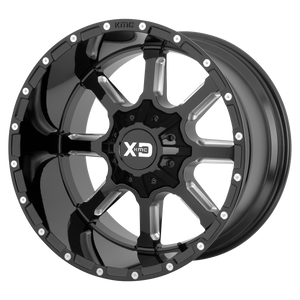 XD XD838 MAMMOTH 20X12 -44 8X180/8X7.1 Gloss Black Milled