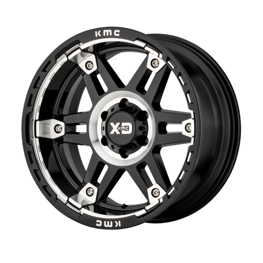 XD XD840 SPY II 17x9 -12 5x127/5x5.0 Gloss Black Machined