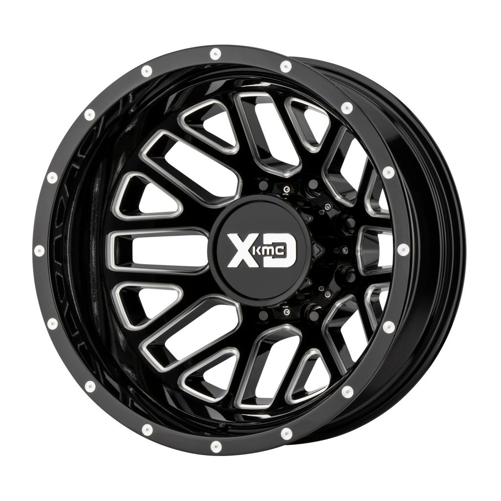 XD XD843 GRENADE DUALLY 17x6.5 -140 8x200/8x200 Gloss Black Milled - Rear