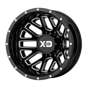 XD XD843 GRENADE DUALLY 17x6.5 -140 8x210/8x8.3 Gloss Black Milled - Rear